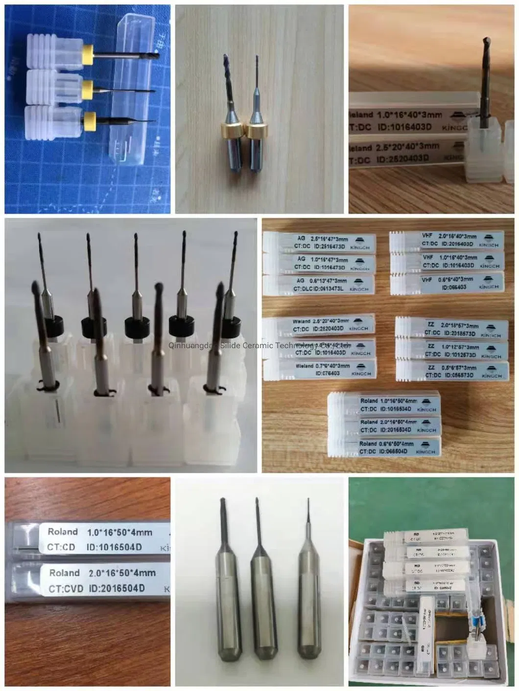 Dental Tools VHF Cadcam Milling Burs for Zirconia PMMA with Diamond Coated