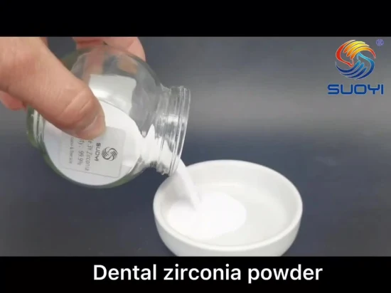 Poudre blanche ultra fine de zircone stabilisée à l'yttria 4y 4mol pour bloc/disque dentaire en porcelaine implantable